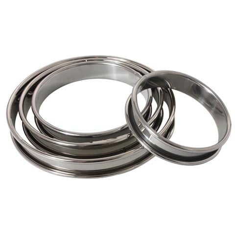 Stainless Steel Short Tart Ring, Ø26xH2cm