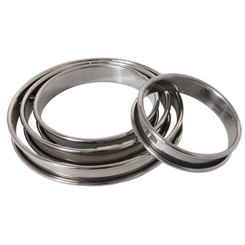 Stainless Steel Short Tart Ring, Ø28xH2cm