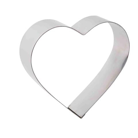 Stainless Steel Heart Mini Dessert Ring, L7xh4.5cm