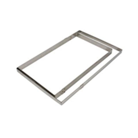 Stainless Steel Rectangle Dessert Ring, L28xW18xH4cm