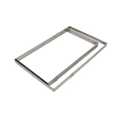 Stainless Steel Rectangle Dessert Ring, L40xW30xH4cm