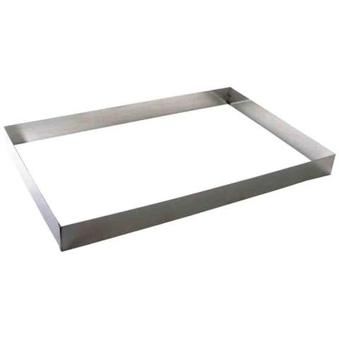 Stainless Steel Rectangle Dessert Frame, L58xW38xH5cm