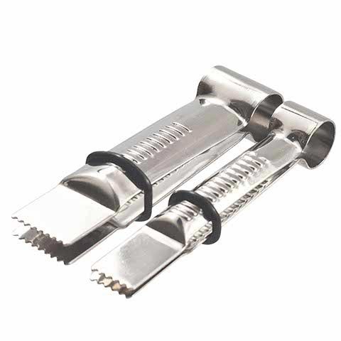 Stainless Steel Serrated Crimper Set 1/2" & 3/4", Straight Line