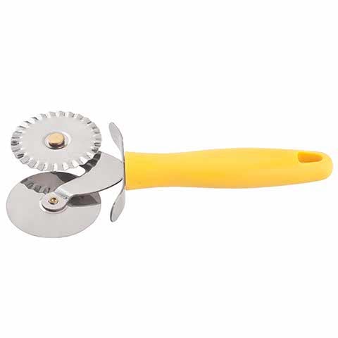 Stainless Steel Double Pastry Wheel (Plain & Serrated) with Plastic Handle Ø5.5cm