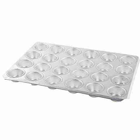 Aluminium Mini Muffin Pan 24 Cups Ø47xH25mm, L39xW26cm