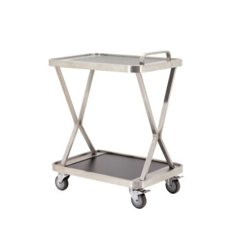 2 Tier Wine And Liquor Trolley L72xW48xH81cm