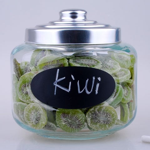 (TBD) GLASS STORAGE JAR with BLACKBOARD LABEL