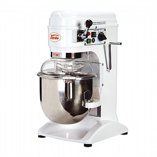 (18-00668) ELECTRIC DOUGH MIXER 10L w/1 BOWL & 3 FITTINGS w/SAFETY GUARD, 230V/250W/50Hz/1, TINSO  ==1 YEAR WARRANTY==