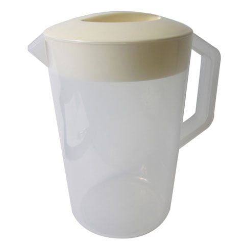 PP PITCHER WITH BEIGE LID L24xW17xH28cm, 4.1L