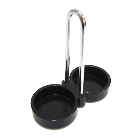 -TS- PLC HOLDER for SALT/PEPPER/TOOTHPICK SHAKER, BLACK, 12.5x6xH15cm