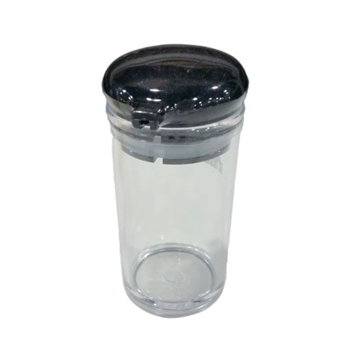 PLC PP SAUCE DISPENSER w/BLACK LID 5x5xH10.7cm, 120ml