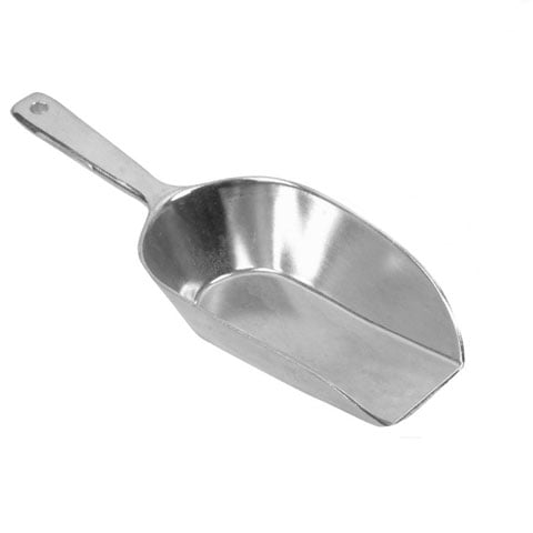 ALUMINUM ICE SCOOP, FLAT EDGE