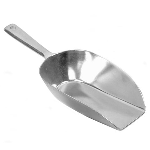 ALUMINUM ICE SCOOP, FLAT EDGE