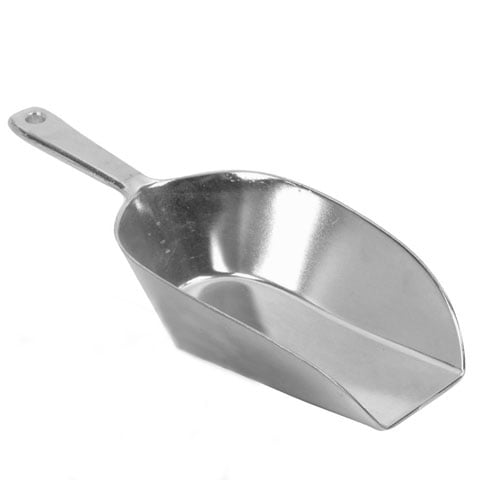 ALUMINUM ICE SCOOP, FLAT EDGE