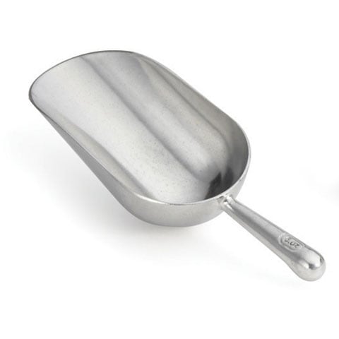 ALUMINUM ICE SCOOP, ROUND EDGE