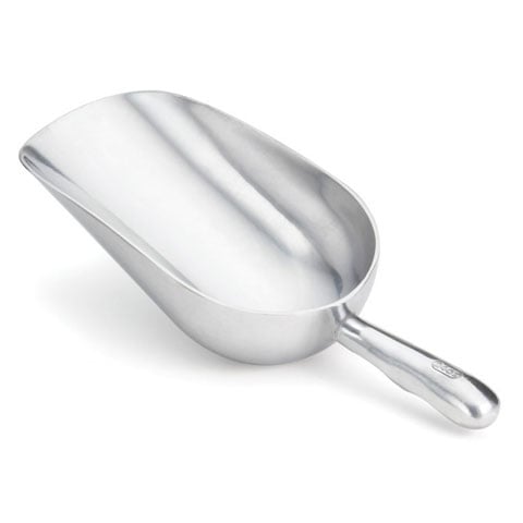 ALUMINUM ICE SCOOP, ROUND EDGE