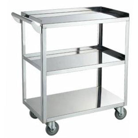 STAINLESS STEEL 3 TIER TROLLEY with 1 HANDLE