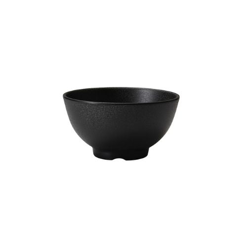 Iwamatsu Melamine Round Bowl Ø14xH7.4cm, Black