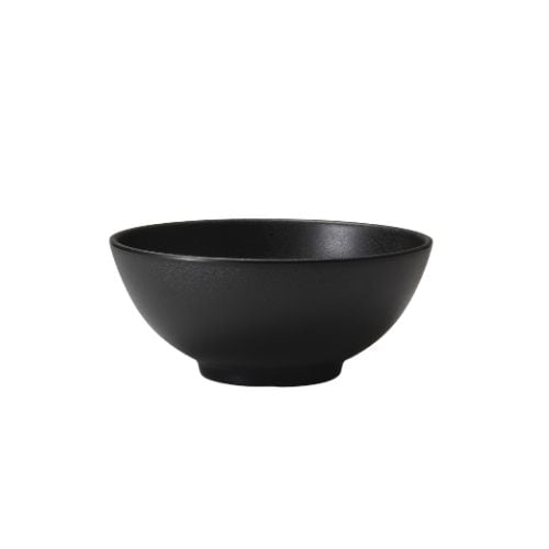 Iwamatsu Melamine Round Bowl Ø20.3xH8.7cm, Black