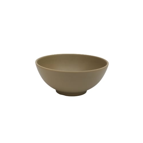 Iwamatsu Melamine Round Bowl Ø20.3xH8.7cm, Dark Beige