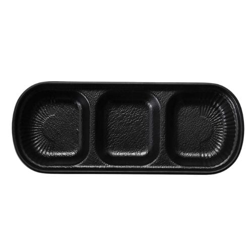 Shun Ta Melamine Rectangle Sauce Dish L20.8xW8.3xH3cm, Black