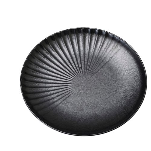 Shun Ta Melamine Round Plate Ø25.4xH2.3cm, Black
