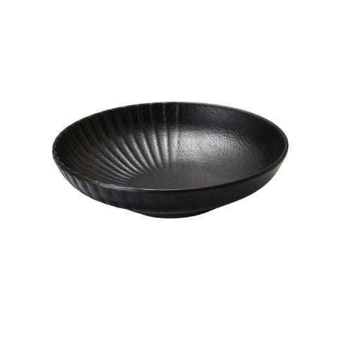 Shun Ta Melamine Round Plate Ø17.4xH4.4cm, Black