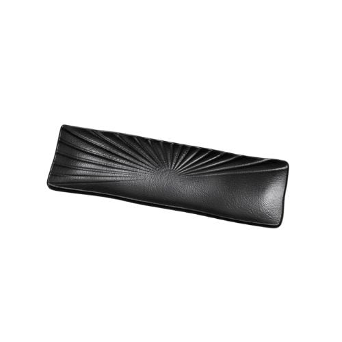 Shun Ta Melamine Rectangle Plate L28xW11xH2.7cm, Black