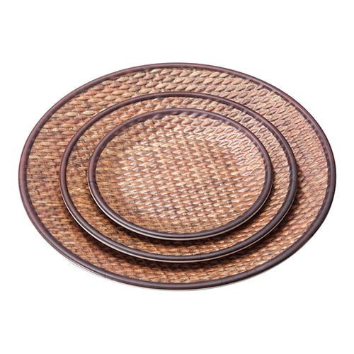 MEL ROUND PLATE Ø30.4xH2.1cm, LIGHT BEIGE BAMBOO