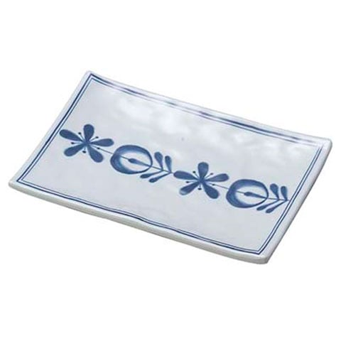 MEL RECTANGLE PLATE L20.2xW14.1xH2.5cm, MODERN BLUE