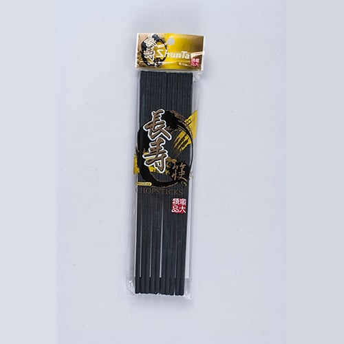 MEL CHOPSTICKS 27cm, BLACK, LONG LIFE, 10prs/pkt