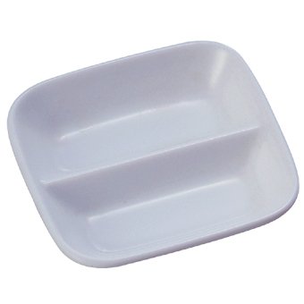 SQ DIVIDED DISH 88x88x19mm, MELAMINE INVISIBLE