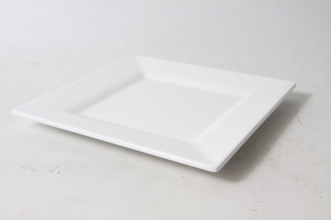 SQ PLATE L18xW18xH1.5cm, MELAMINE INVISIBLE