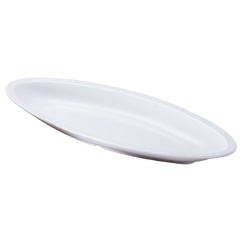 EYE SHAPE DEEP PLATE, 20.5x48cm, MELAMINE INVISIBLE