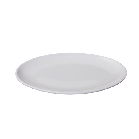OVAL COUPE PLATE L240xW174xH26mm, MELAMINE INVISIBLE