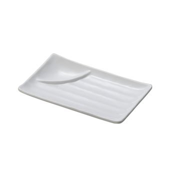 RECT PLATE 197x127x25mm, MELAMINE INVISIBLE