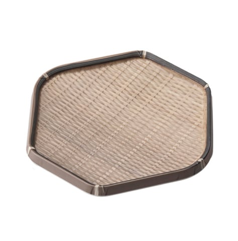 MEL HEXAGON PLATE L20.3xW18.9xH2.16cm, DUPLEX BAMBOO