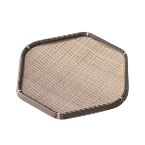 MEL HEXAGON PLATE L24.9xW23.3xH2.6cm, DUPLEX BAMBOO