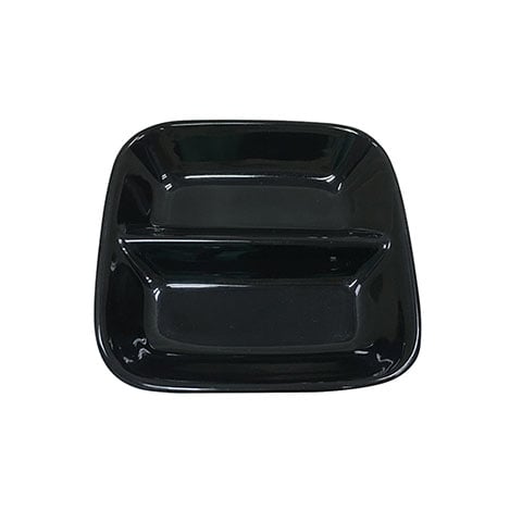 MEL SQUARE DIVIDED DISH L8.8xW8.8xH1.9cm, BLACK