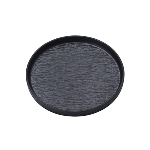 MEL ROUND PLATE Ø22.8xH2.2cm, BLACK