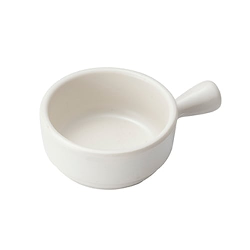 MEL SAUCE BOWL WITH HANDLE Ø7.8xH3.56cm, WHITE