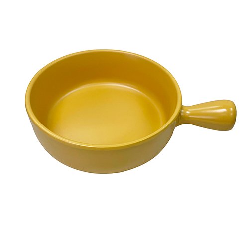 MEL BOWL WITH HANDLE Ø15.9xH6.1cm, YELLOW