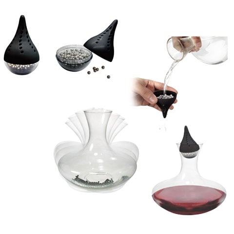 Stainless Steel 18/10 Decanter Cleaning Ball with Black Case