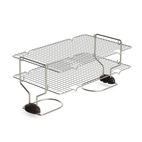 Foldable 3 Tiered Cooling Stand With 2Pieces Square Cooling Rack L24xW13xH23cm, Swan Series