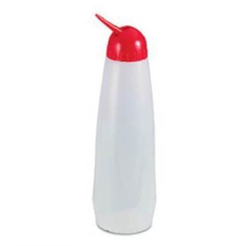 PLC SQUEEZE BOTTLE for LIQUID SAUCE 750ml, RED CAP