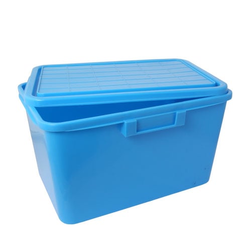 PLC STORAGE CONTAINER w/LID, BLUE