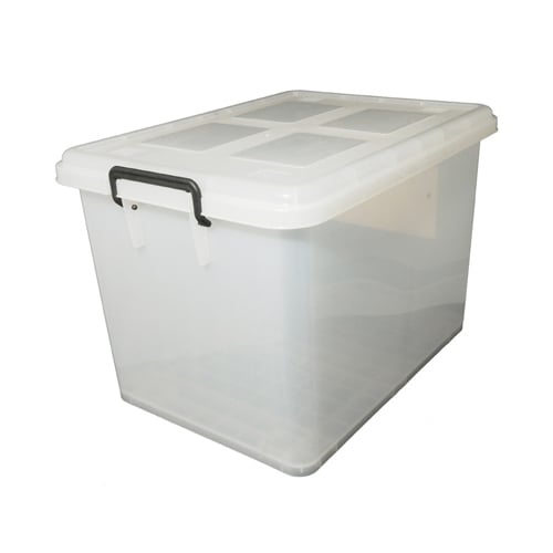 PLASTIC TRANSLUCENT CONTAINER with WHEELS