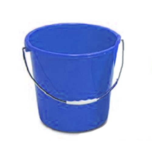 PLC PAIL w/IRON HDLE 3gal, BLUE