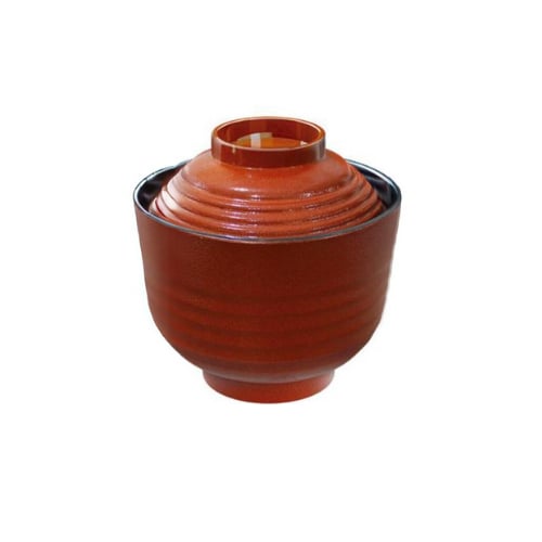ABS Miso Bowl With Lid Ø9.3xH9.7cm, Light Brown