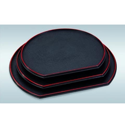 PLC HALF MOON TRAY w/RED RIM